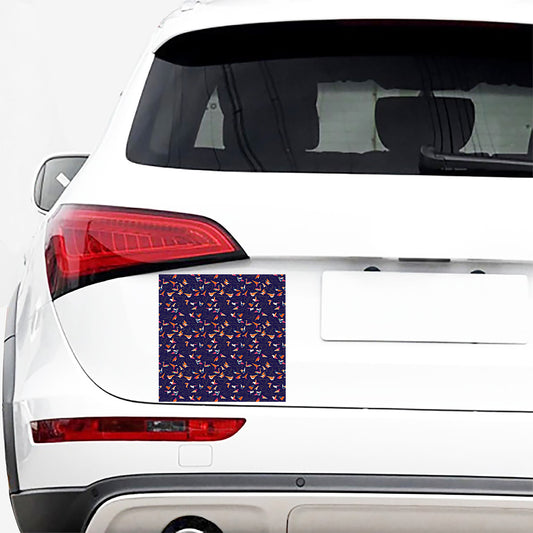 Colorful Origami Bird Pattern Print Car Sticker