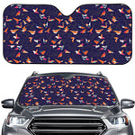 Colorful Origami Bird Pattern Print Car Windshield Sun Shade