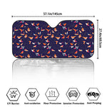 Colorful Origami Bird Pattern Print Car Windshield Sun Shade