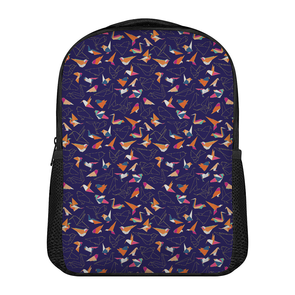 Colorful Origami Bird Pattern Print Casual Backpack