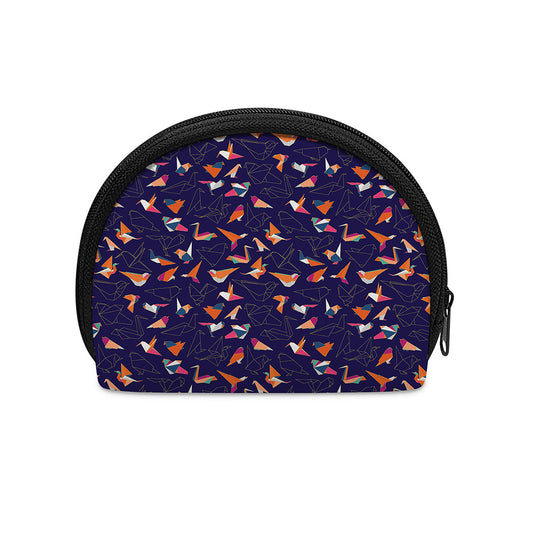 Colorful Origami Bird Pattern Print Coin Purse
