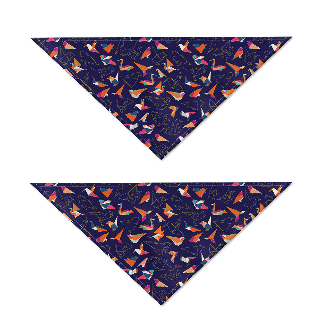 Colorful Origami Bird Pattern Print Dog Bandana