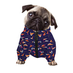 Colorful Origami Bird Pattern Print Dog Zip Up Jacket