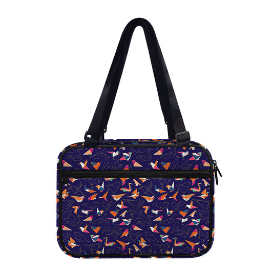 Colorful Origami Bird Pattern Print Double Strap Bible Bag