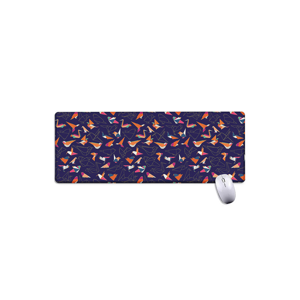 Colorful Origami Bird Pattern Print Extended Mouse Pad