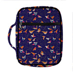 Colorful Origami Bird Pattern Print Front Pocket Bible Bag