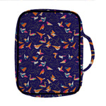 Colorful Origami Bird Pattern Print Front Pocket Bible Bag