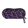 Colorful Origami Bird Pattern Print Glasses Case