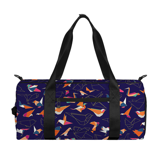 Colorful Origami Bird Pattern Print Gym Bag