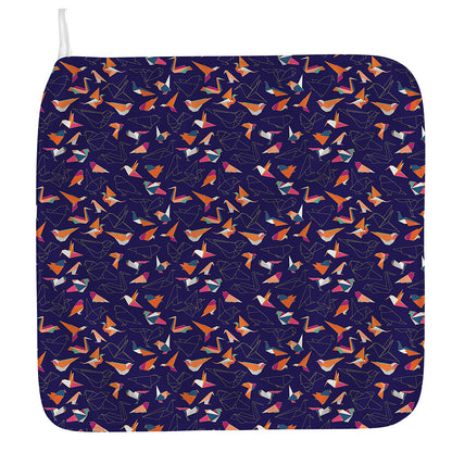 Colorful Origami Bird Pattern Print Hand Towel