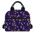 Colorful Origami Bird Pattern Print Insulated Lunch Bag