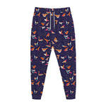 Colorful Origami Bird Pattern Print Jogger Pants
