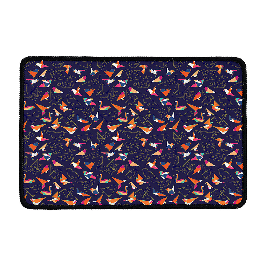Colorful Origami Bird Pattern Print Kitchen Mat