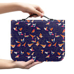 Colorful Origami Bird Pattern Print Leather Bible Cover