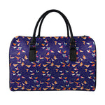Colorful Origami Bird Pattern Print Leather Duffle Bag
