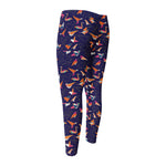 Colorful Origami Bird Pattern Print Men's Compression Pants