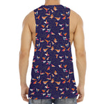 Colorful Origami Bird Pattern Print Men's Muscle Tank Top