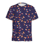 Colorful Origami Bird Pattern Print Men's Sports T-Shirt