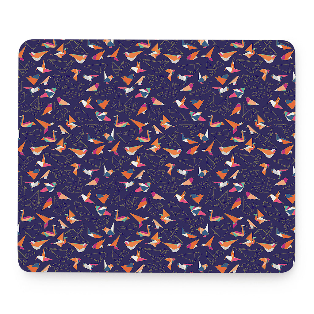 Colorful Origami Bird Pattern Print Mouse Pad