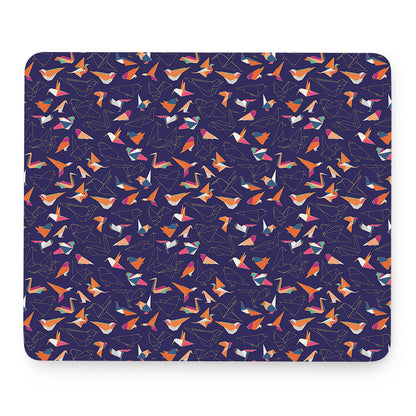 Colorful Origami Bird Pattern Print Mouse Pad
