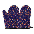 Colorful Origami Bird Pattern Print Oven Mitts