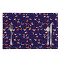 Colorful Origami Bird Pattern Print Placemat