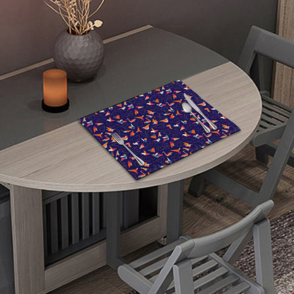 Colorful Origami Bird Pattern Print Placemat