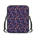 Colorful Origami Bird Pattern Print Rectangular Crossbody Bag