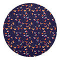 Colorful Origami Bird Pattern Print Round Blanket