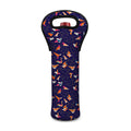 Colorful Origami Bird Pattern Print Single Neoprene Wine Tote
