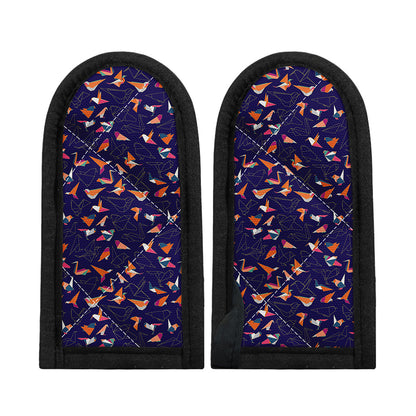 Colorful Origami Bird Pattern Print Skillet Handle Cover