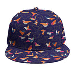 Colorful Origami Bird Pattern Print Snapback Cap