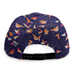 Colorful Origami Bird Pattern Print Snapback Cap