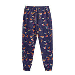 Colorful Origami Bird Pattern Print Sweatpants