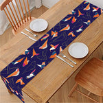 Colorful Origami Bird Pattern Print Table Runner