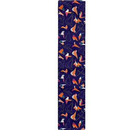 Colorful Origami Bird Pattern Print Table Runner
