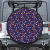 Colorful Origami Bird Pattern Print Tire Cover