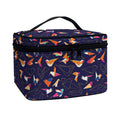 Colorful Origami Bird Pattern Print Travel Makeup Bag