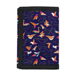 Colorful Origami Bird Pattern Print Trifold Wallet
