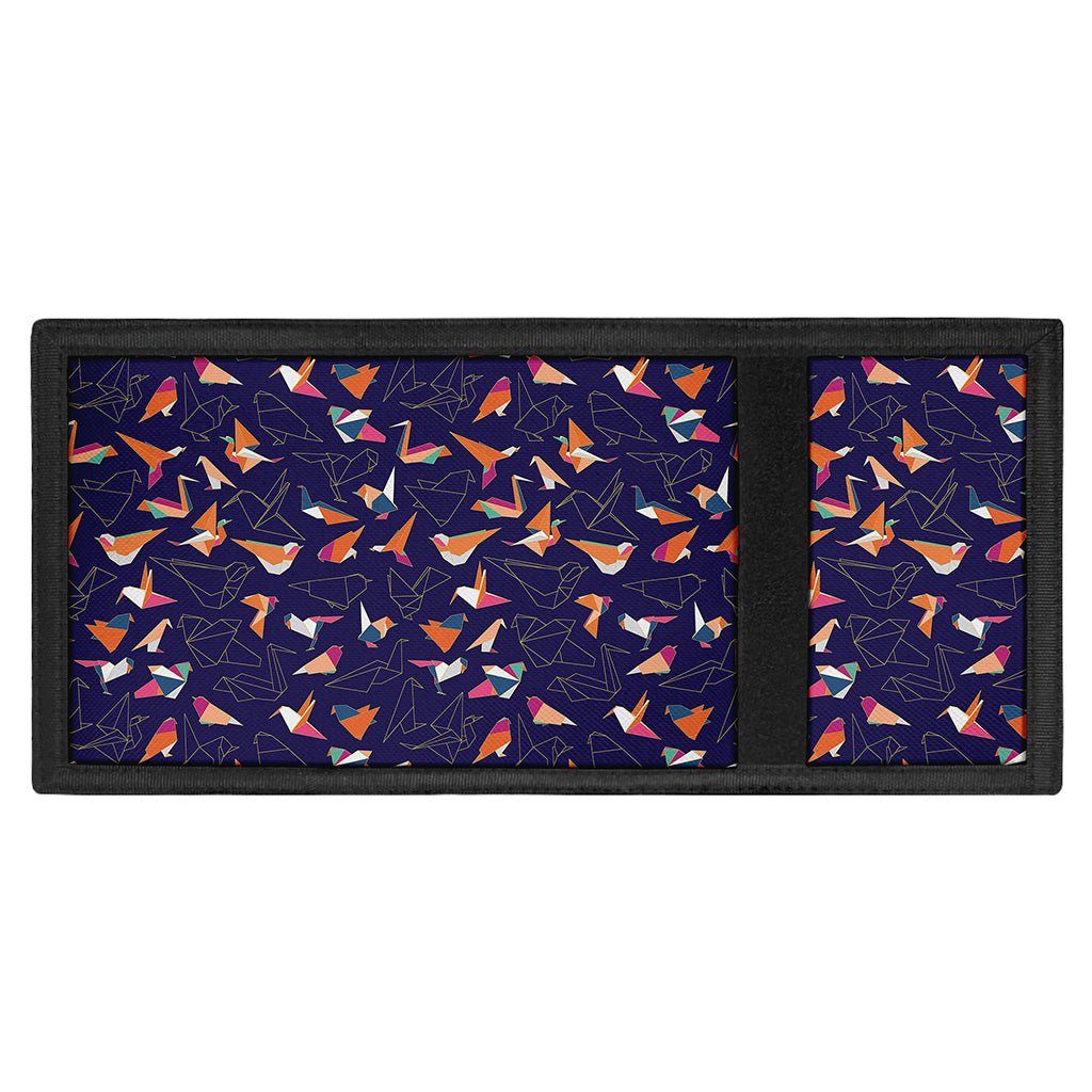 Colorful Origami Bird Pattern Print Trifold Wallet