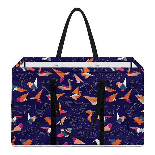 Colorful Origami Bird Pattern Print Utility Tote Bag