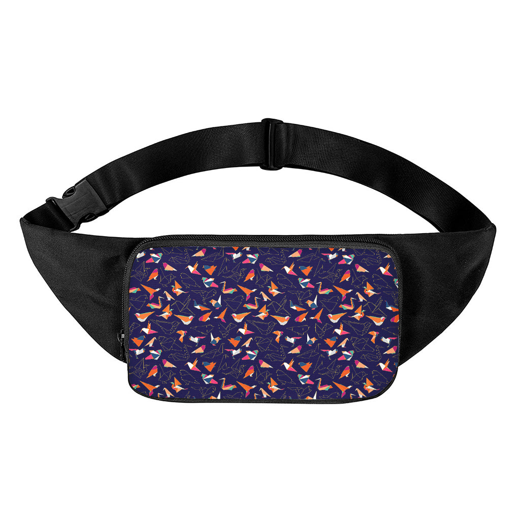 Colorful Origami Bird Pattern Print Waist Bag