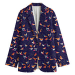 Colorful Origami Bird Pattern Print Women's Blazer