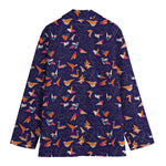 Colorful Origami Bird Pattern Print Women's Blazer