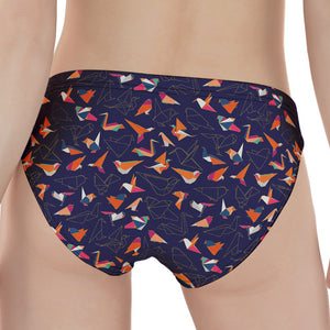 Colorful Origami Bird Pattern Print Women's Panties