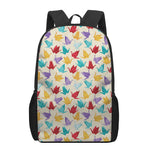 Colorful Origami Crane Pattern Print 17 Inch Backpack