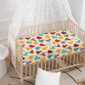 Colorful Origami Crane Pattern Print Baby Crib Sheet