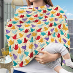 Colorful Origami Crane Pattern Print Baby Seat Cover