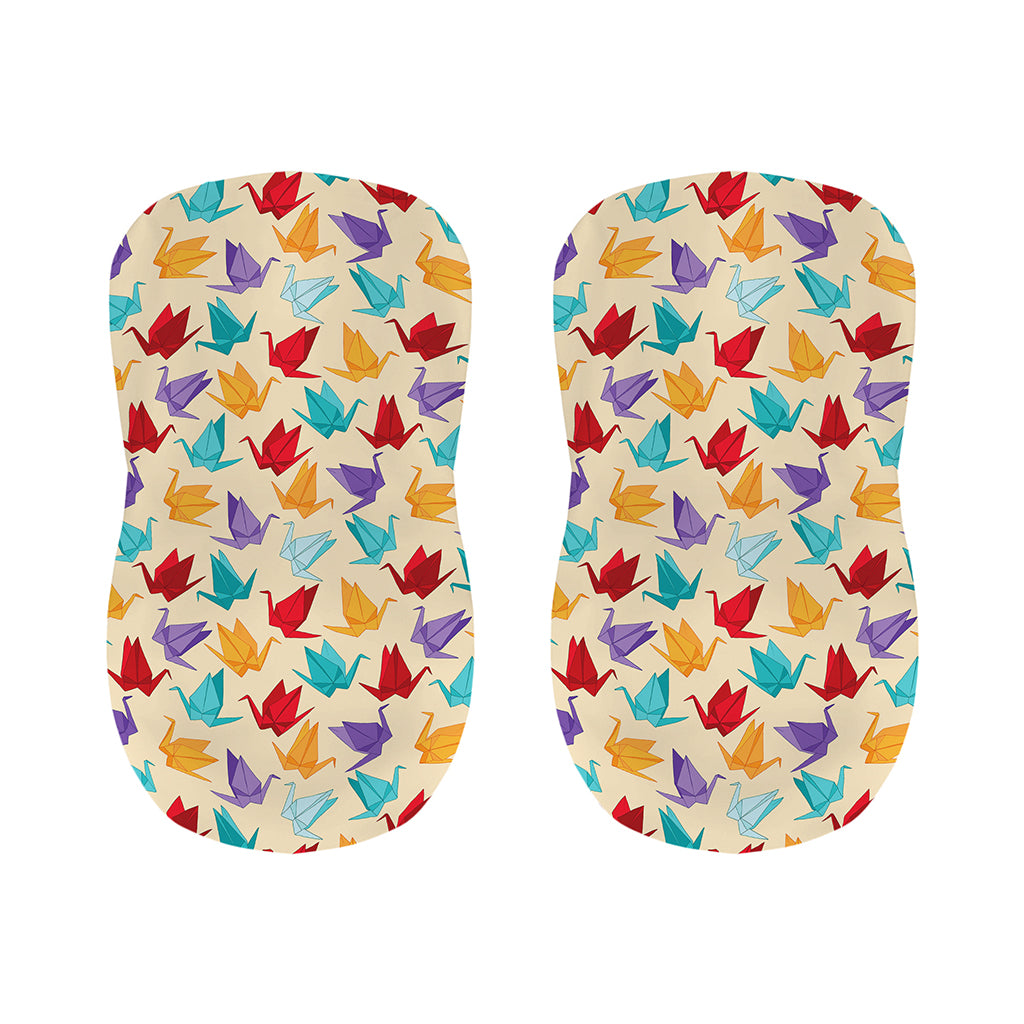 Colorful Origami Crane Pattern Print Bar Stool Covers