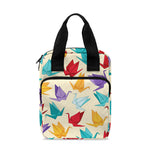 Colorful Origami Crane Pattern Print Bible Tote Bag